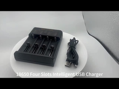 4 スロット 18650 バッテリー充電器 再充電可能 4.2V 2A リチウムイオンバッテリー Ni-MH Ni-CD