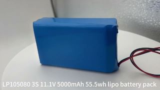 MSDS 認定リチウム ポリマー バッテリー パック 105080-3S 11.1v 5000mAh 55.5wh リポ電池