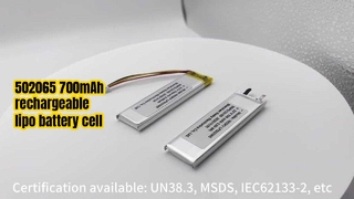 充電式バッテリー LP502065 3.7V 700mAh リポバッテリーセル、10K NTC