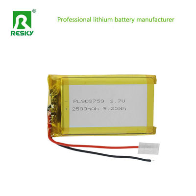 購入 再充電電池 903759 3.7v 2500mAh 9.25wh 太陽電池 リチウム電池 オンライン製造