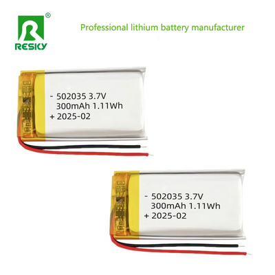 購入 リチウム電池セル 502035 3.7v 300mAh 充電可能な太陽電池 リポリマー 電池 ブルートゥース イヤホン オンライン製造