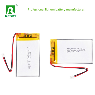 購入 充電式リチウムポリマー電池 403048 3.7V 600mAh 2.22wh リチウムセル ウェアラブルデバイス用 オンライン製造