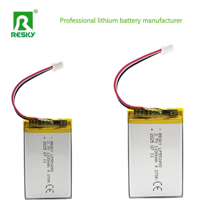 購入 リチウムポリマーバッテリーパック 553450 3.7V 7.4V 1100mAh 1200mAh カメラ プロジェクター用 オンライン製造
