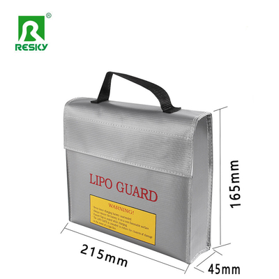 購入 耐火防水防爆 RC Lipo バッテリーセーフバッグ ジッパー付き 45x165x215mm オンライン製造