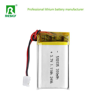 購入 リチウムイオンポリマー電池セル 502035 3.7V 300mAh 350mAh 1.11Wh 充電式バッテリー オンライン製造