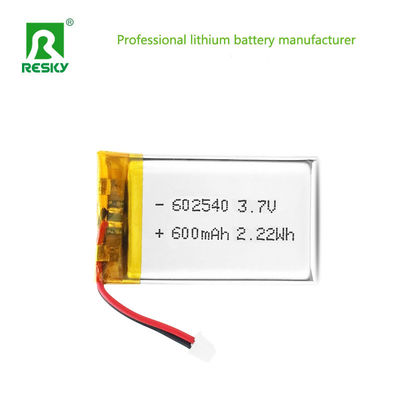 購入 リチウムイオンポリマー電池 602540 600mAh 3.7V 2.22wh 充電式パワーLipoバッテリー 美容デバイス用 オンライン製造