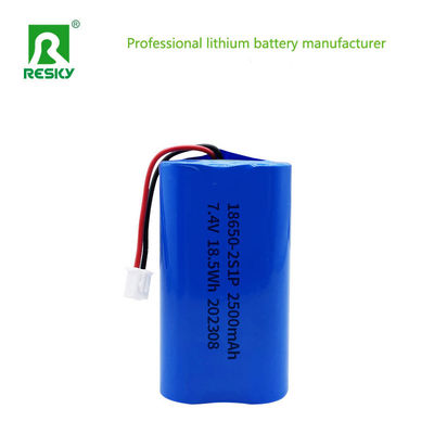 購入 Lithium Ion Battery 18650 2s 7.4V 2500mAh 18.5wh Li-ion Rechargeable Batteries オンライン製造