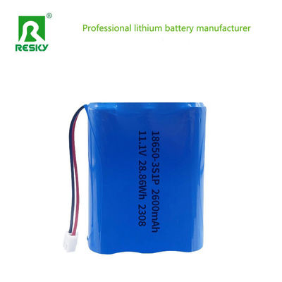 購入 18650 Batteries 11.1V 3s 2600mAh 28.86wh Rechargeable Li-ion Lithium Ion Battery Pack オンライン製造