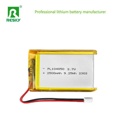 購入 Lithium Ion Battery Pack 104050 3.7v 7.4v 2500mAh 9.25wh Rechargeable Solar Lipo Batteries オンライン製造