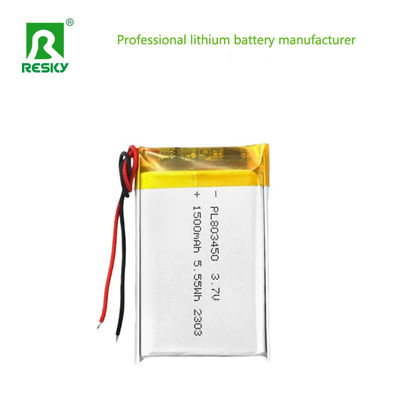 購入 Flat Power Lithium Battery Cell 803450 3.7v 1500mAh 5.55wh Rechargeable Lipo Polymer Battery Pack オンライン製造
