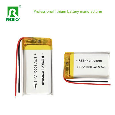 購入 Power Lipo Battery RESKY LP703048 3.7v 1000mAh 3.7Wh Rechargeable Lithium Polymer Batteries オンライン製造