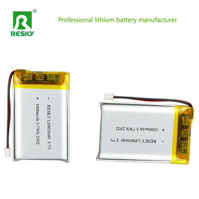 購入 Rechargeable Lipo Lifepo4 Batteries 803040 3.7v 1000mAh 3.7wh Solar Lithium Polymer Battery Cell オンライン製造