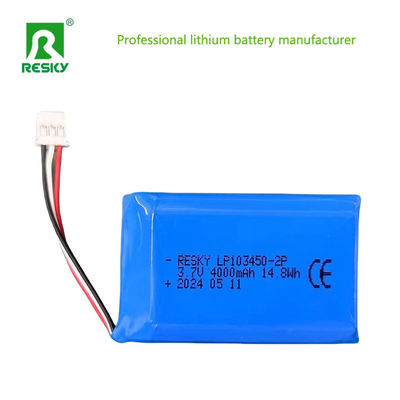 再充電可能なリチウムポリマーバッテリーパック 103450 2p 4000mAh 3.7V PDA 用