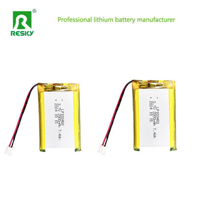 103450 リチウムポリマー バッテリー パック 3.7V 7.4V 2000mAh リチャージ可能なリポ バッテリー