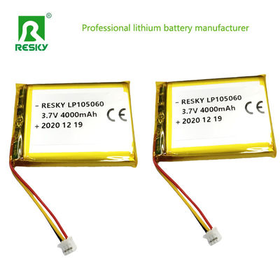 105060 リチウムポリマー リポバッテリー 3.7V 4000mAh ブルーツスピーカー用