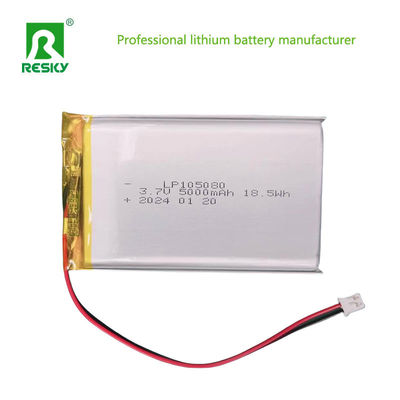 リポリチウムポリマー電池セル 105080 3.7V 5000mAh 注文機のために