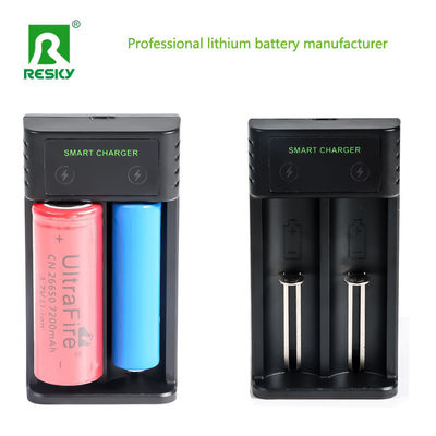 再充電可能な円筒式バッテリー充電器 2 スロット 18650 18500 20650