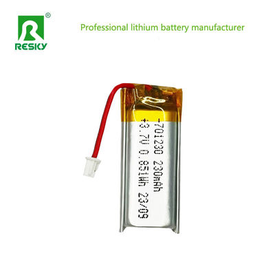 携帯型 701230 3.7v 230mAh リチャージ可能なリチウムポリマー電池 小型の電子機器用
