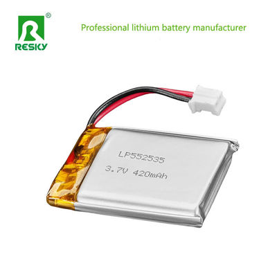 552535 3.7v 7.4v 420mAh 430mAh リチウムイオン電池 連続放電電電流 0.5c 最大放電電電流 1c