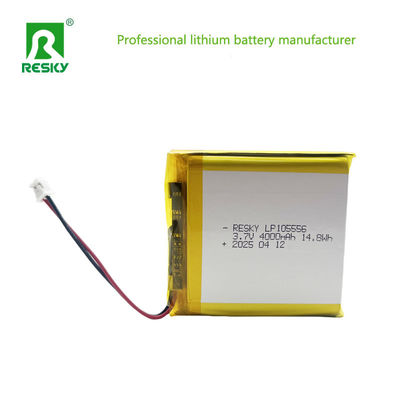 リチウムイオンセル 105556 3.7v 4000mAh 14.8wh リチャージ可能なリチウムイオンポリマーバッテリー