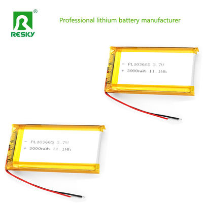 パワー リポ電池 103665 3.7v 4.2v 3000mAh 11.1wh リチャージ可能なリチウムイオン電池