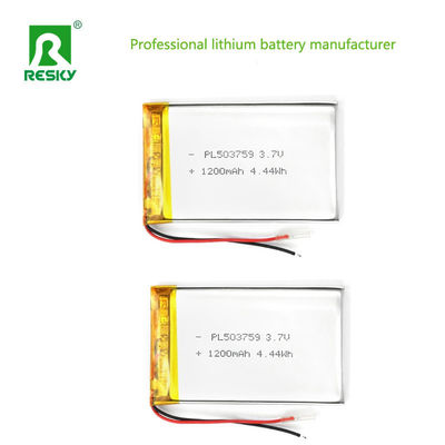 パワー リポ バッテリー 503759 3.7v 1200mAh 4.44wh リチャージ可能なリチウムイオン バッテリー パック