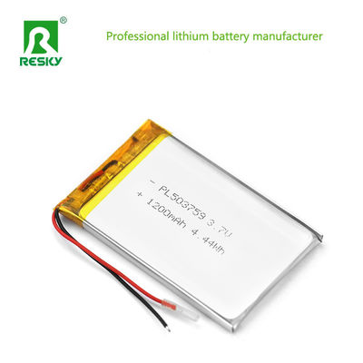 太陽電池 リチウムイオンセル 503759 3.7v 1200mAh リ充電可能なリポリマー電池