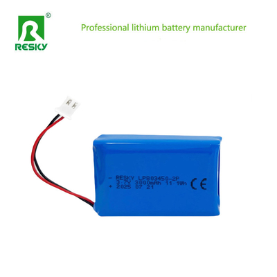 LP803450 2P 3.7V 3000mAh 11.1Wh GPSトラッカー用充電式リチウムポリマーバッテリーパック