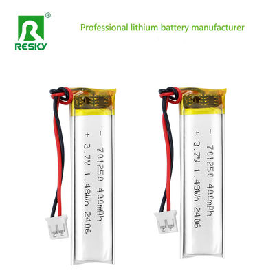 リチウムポリマー バッテリー パック 701250 3.7V 400mAh 1.48wh パワー リチウムポリマー バッテリー スマートロック