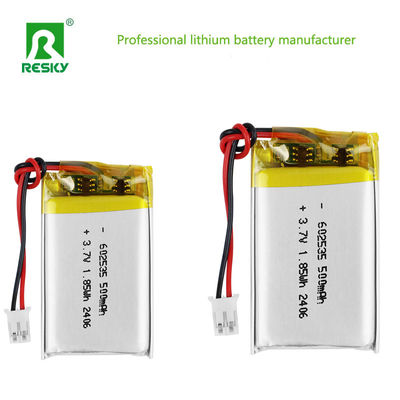 リチウムポリマー電池セル 602535 3.7V 4.2V 400mAh 500mAh 1.85wh パワー リポ電池